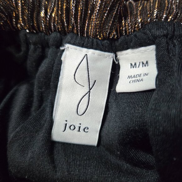 Medium Joie Black and Gold Long Sleeve with Smocked Bottom - Picture 7 of 8